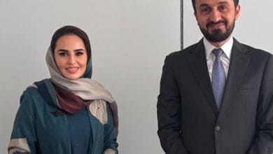 جانب من لقاء وزير الاتصالات العراقي مصطفى جبار سند مع الأمين العام لمنظمة التعاون الرقمي ديمة اليحيى